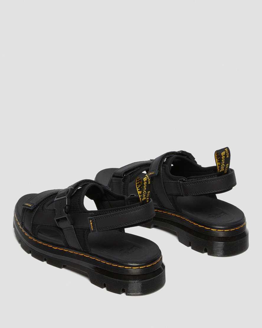 Dr Martens Forster Webbing Miesten Sandaalit Mustat  Suomi |  7628BRHST