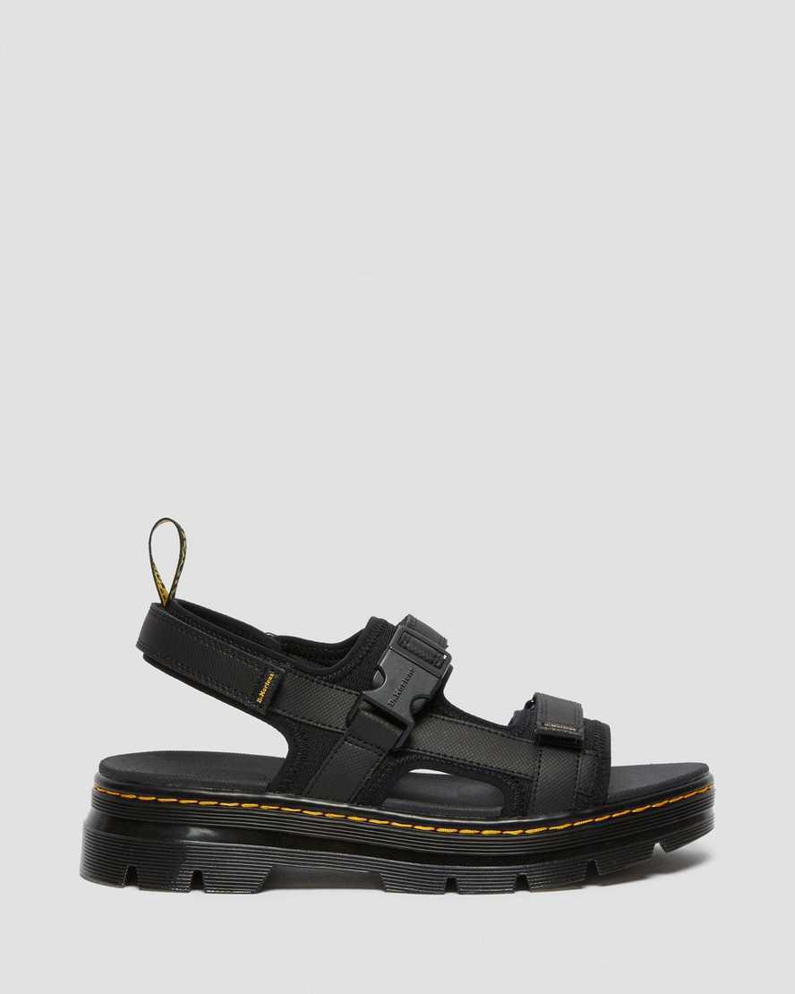 Dr Martens Forster Webbing Miesten Sandaalit Mustat  Suomi |  7628BRHST