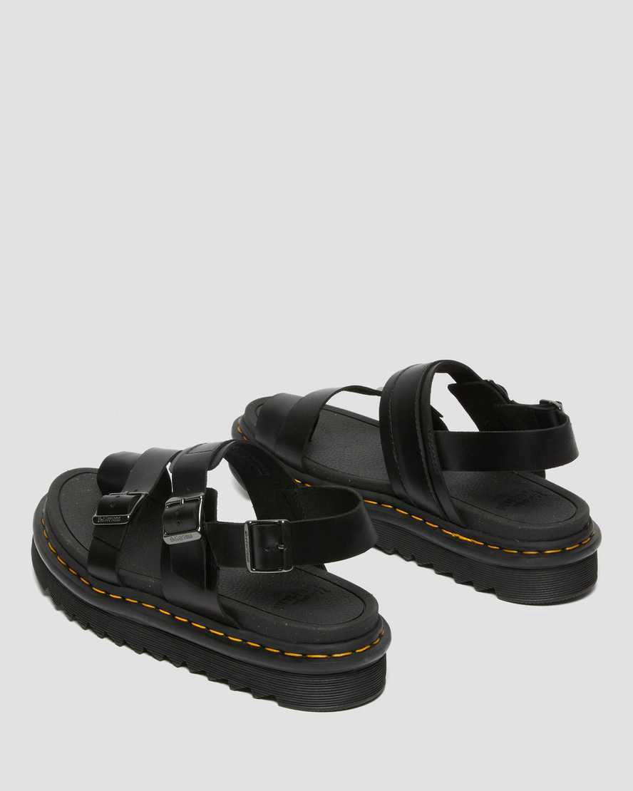 Dr Martens Fynn Leather Strap Miesten Sandaalit Mustat  Suomi |  6429BIDRY