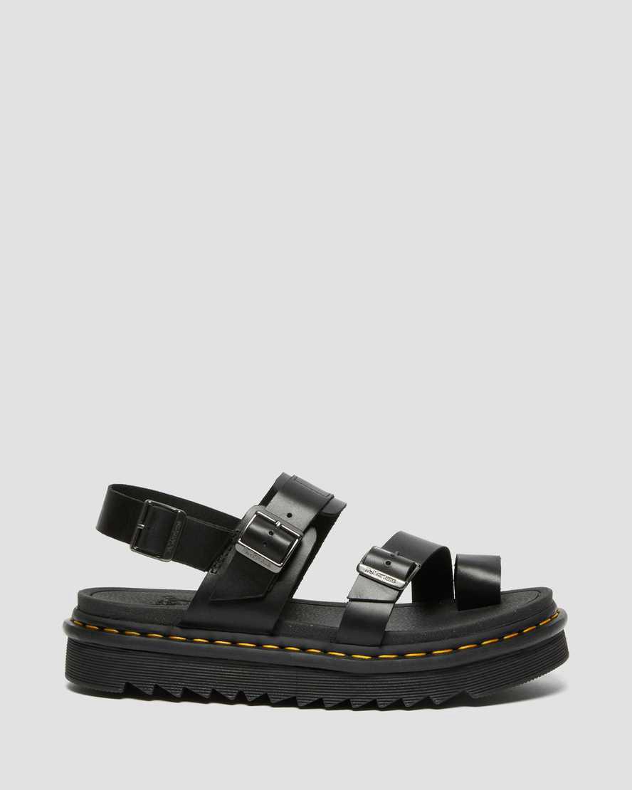 Dr Martens Fynn Leather Strap Miesten Sandaalit Mustat  Suomi |  6429BIDRY
