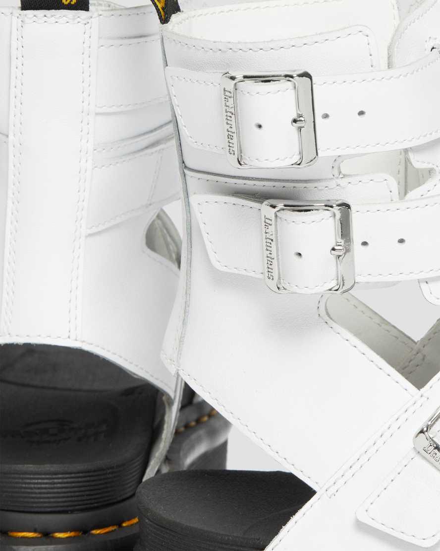 Dr Martens Giavanna Leather Gladiator Naisten Platform Sandaalit Valkoinen  Suomi |  6970WOFIB