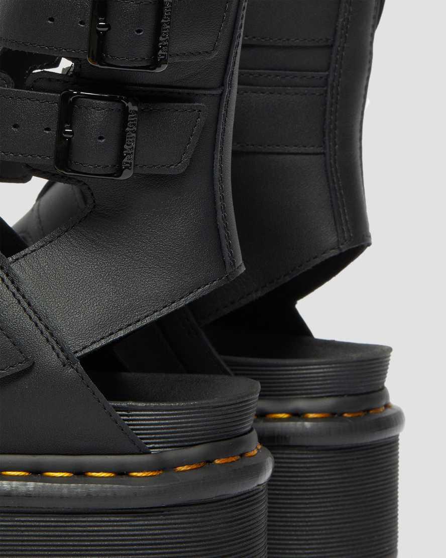 Dr Martens Giavanna Leather Platform Naisten Gladiaattori Sandaalit Mustat  Suomi |  6783PLOIB