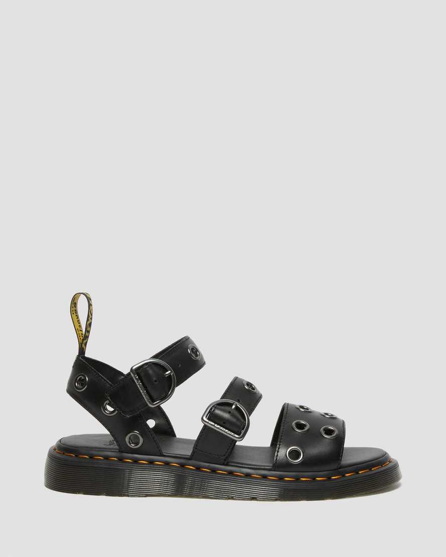 Dr Martens Gryphon Hardware Brando Leather Naisten Gladiaattori Sandaalit Mustat  Suomi |  9256UOSXR