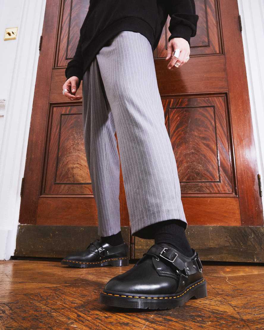 Dr Martens Henree Polished Smooth Leather Buckle Miesten Oxford Kengät Mustat  Suomi |  9715WFZIT