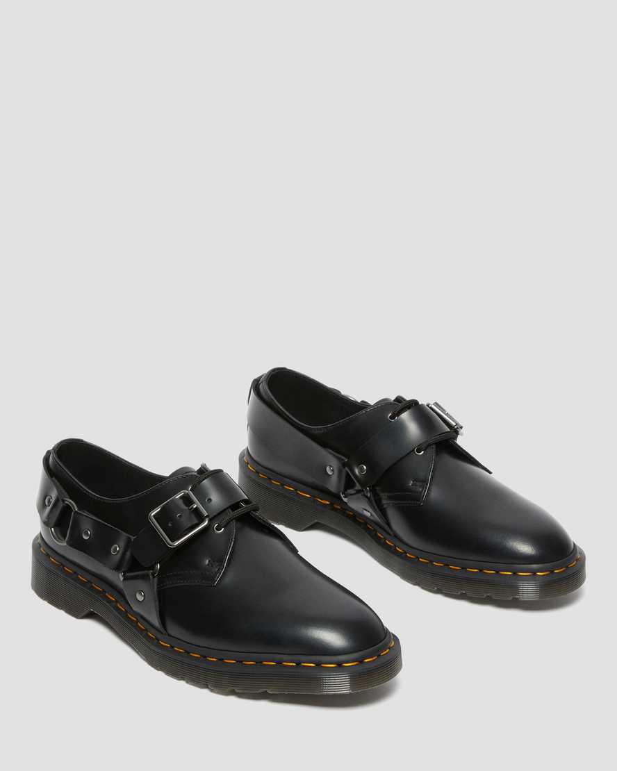 Dr Martens Henree Polished Smooth Leather Buckle Miesten Oxford Kengät Mustat  Suomi |  9715WFZIT
