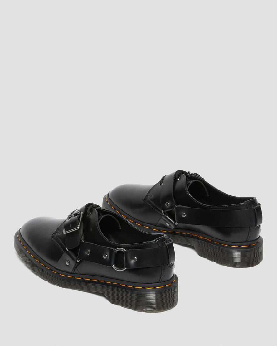 Dr Martens Henree Polished Smooth Leather Buckle Miesten Oxford Kengät Mustat  Suomi |  9715WFZIT