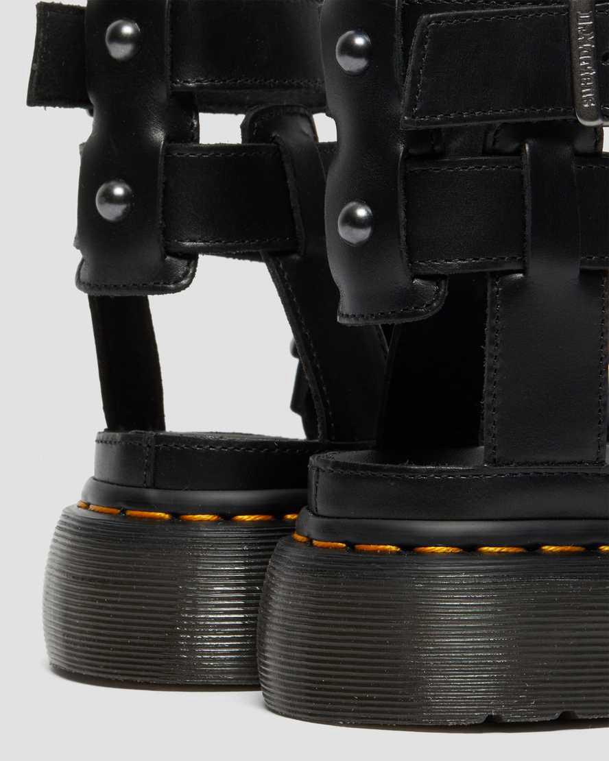 Dr Martens Imojeen Brando Leather Stud Naisten Platform Sandaalit Mustat  Suomi |  3471IYMJC