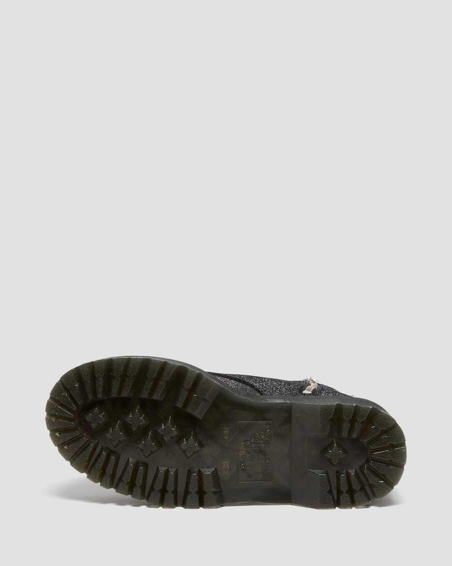 Dr Martens Jadon Boot Faux Fur-Lined Metallic Leather Platforms Naisten Nilkkurit Mustat  Suomi |  1067LDNEQ