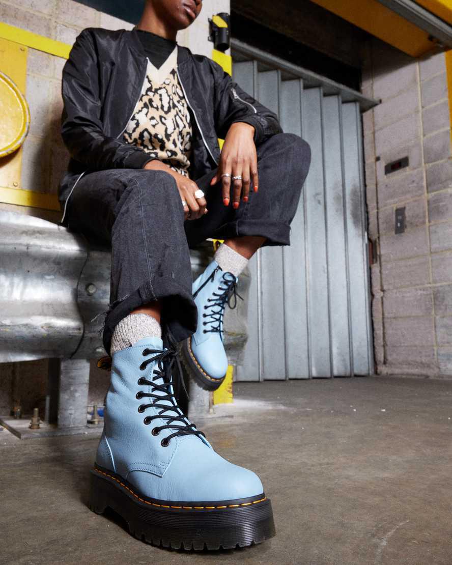 Dr Martens Jadon Boot III Pisa Leather Naisten Platform Saappaat Sininen  Suomi |  3745JNHZA