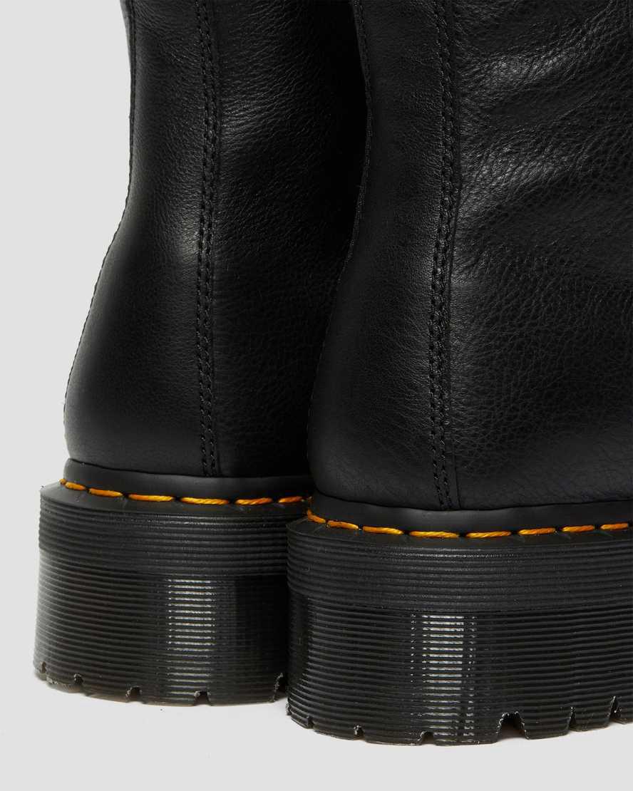 Dr Martens Jadon Boot Leather Faux Fur Lined Platforms Naisten Talvisaappaat Mustat  Suomi |  3908WIYHV