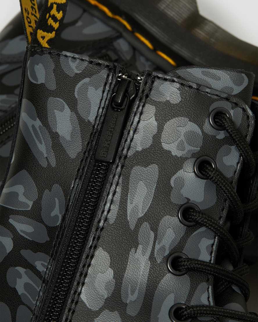 Dr Martens Jadon Boot Leopard Print Platforms Miesten Nilkkurit Mustat  Suomi |  8756WVKDA