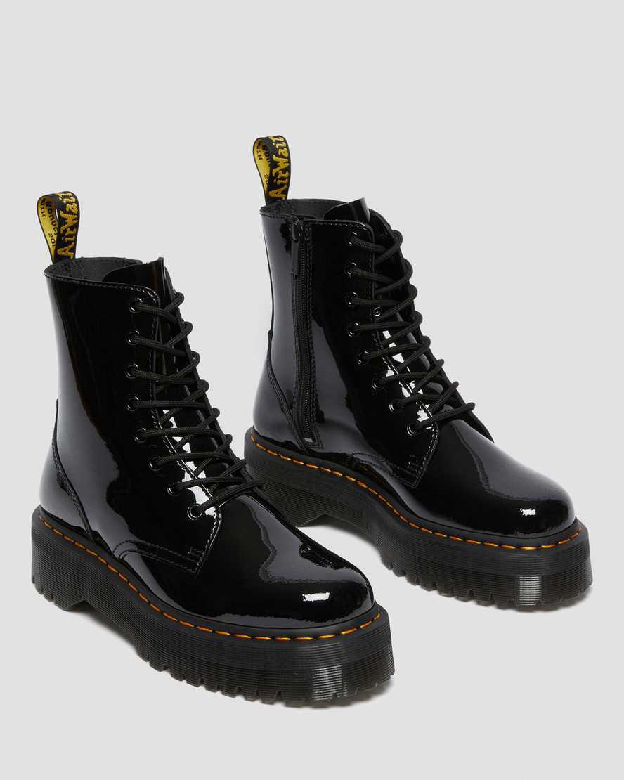 Dr Martens Jadon Boot Patent Leather Platforms Miesten Nilkkurit Mustat  Suomi |  7901KDEYR