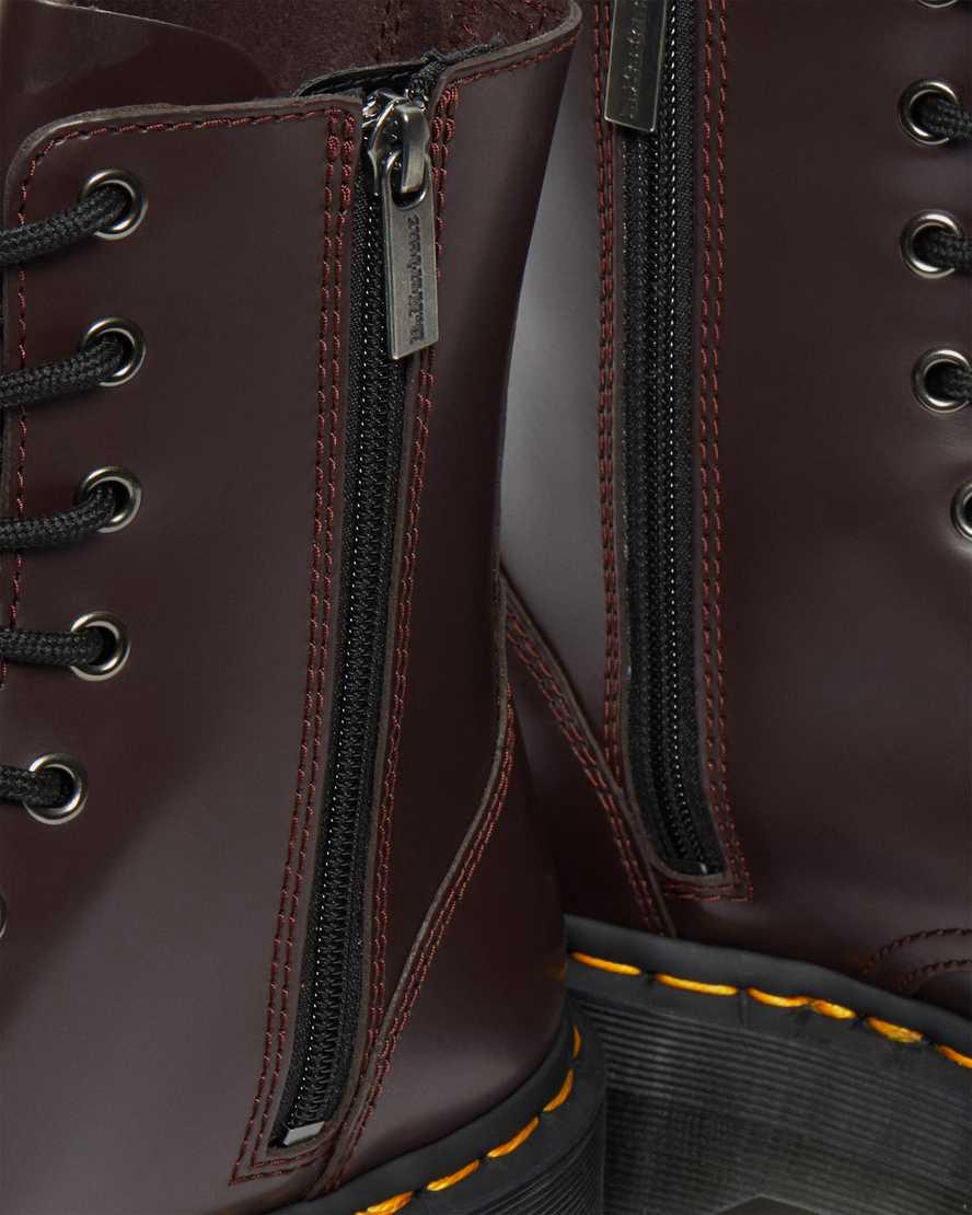 Dr Martens Jadon Boot Smooth Leather Platforms Naisten Nilkkurit Viininpunainen  Suomi |  1259YOKEL