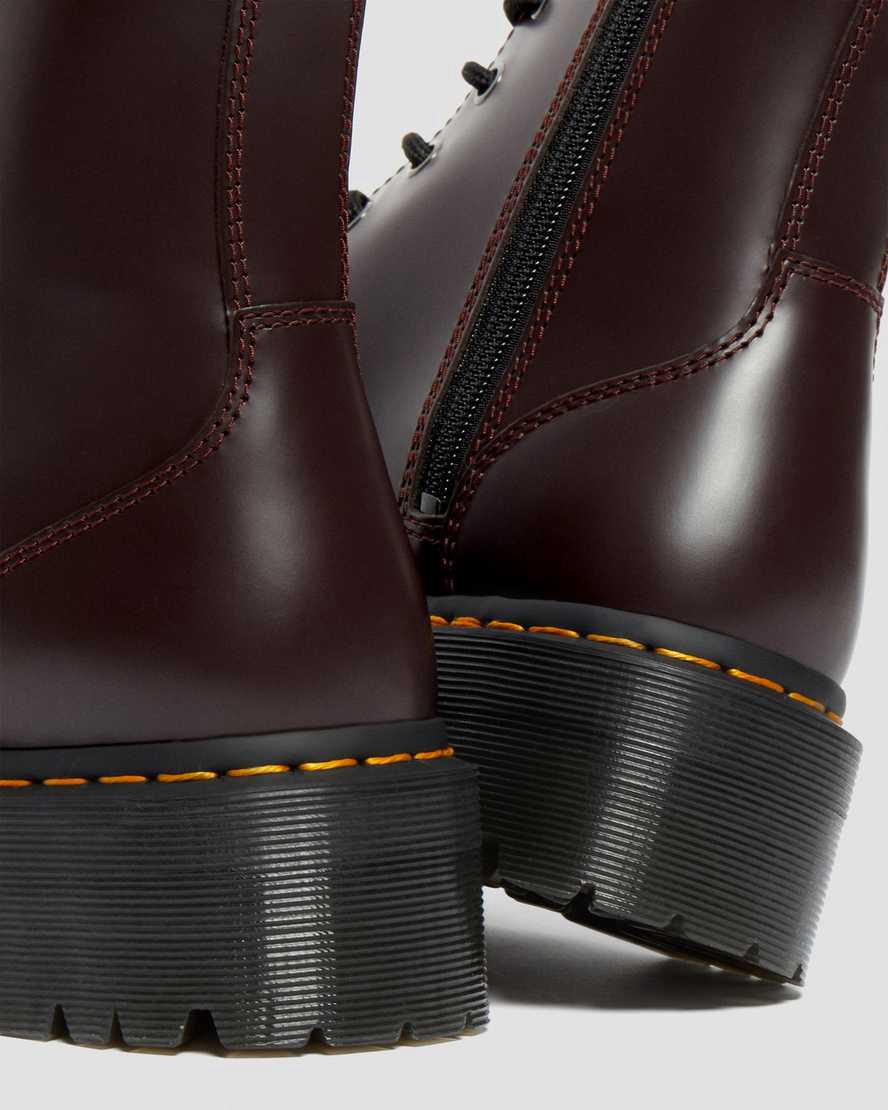 Dr Martens Jadon Boot Smooth Leather Platforms Naisten Nilkkurit Viininpunainen  Suomi |  1259YOKEL