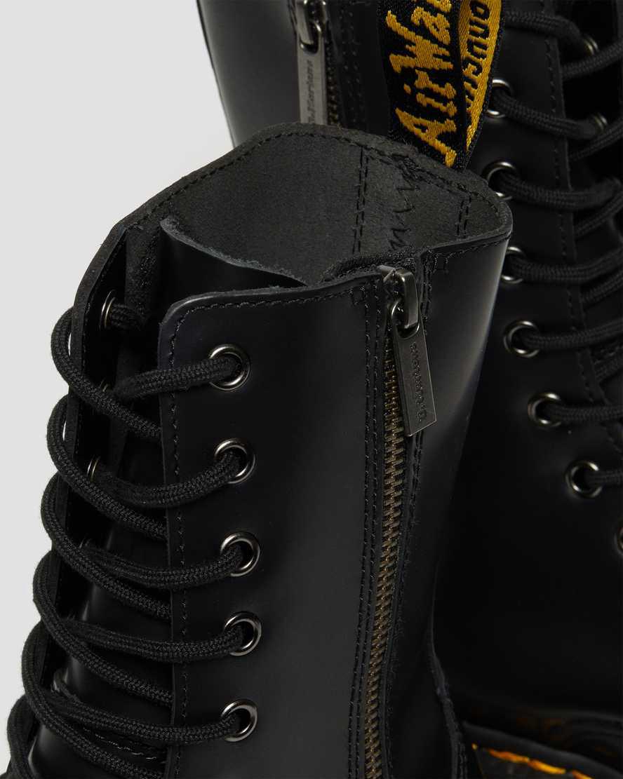 Dr Martens Jadon Hi Boot Smooth Leather Miesten Platform Saappaat Mustat  Suomi |  4279NLZBO