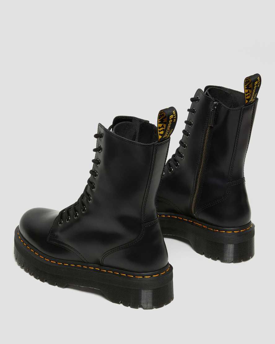 Dr Martens Jadon Hi Boot Smooth Leather Miesten Platform Saappaat Mustat  Suomi |  4279NLZBO