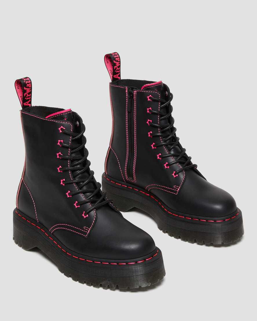 Dr Martens Jadon II Boot Neon Star Leather Platforms Naisten Nilkkurit Pinkki  Suomi |  7408DWKGO