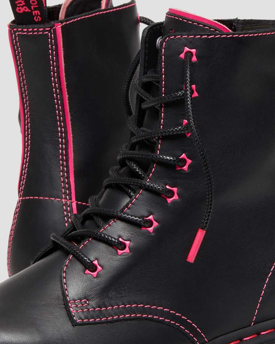 Dr Martens Jadon II Boot Neon Star Leather Naisten Platform Saappaat Pinkki  Suomi |  8490LIEYV