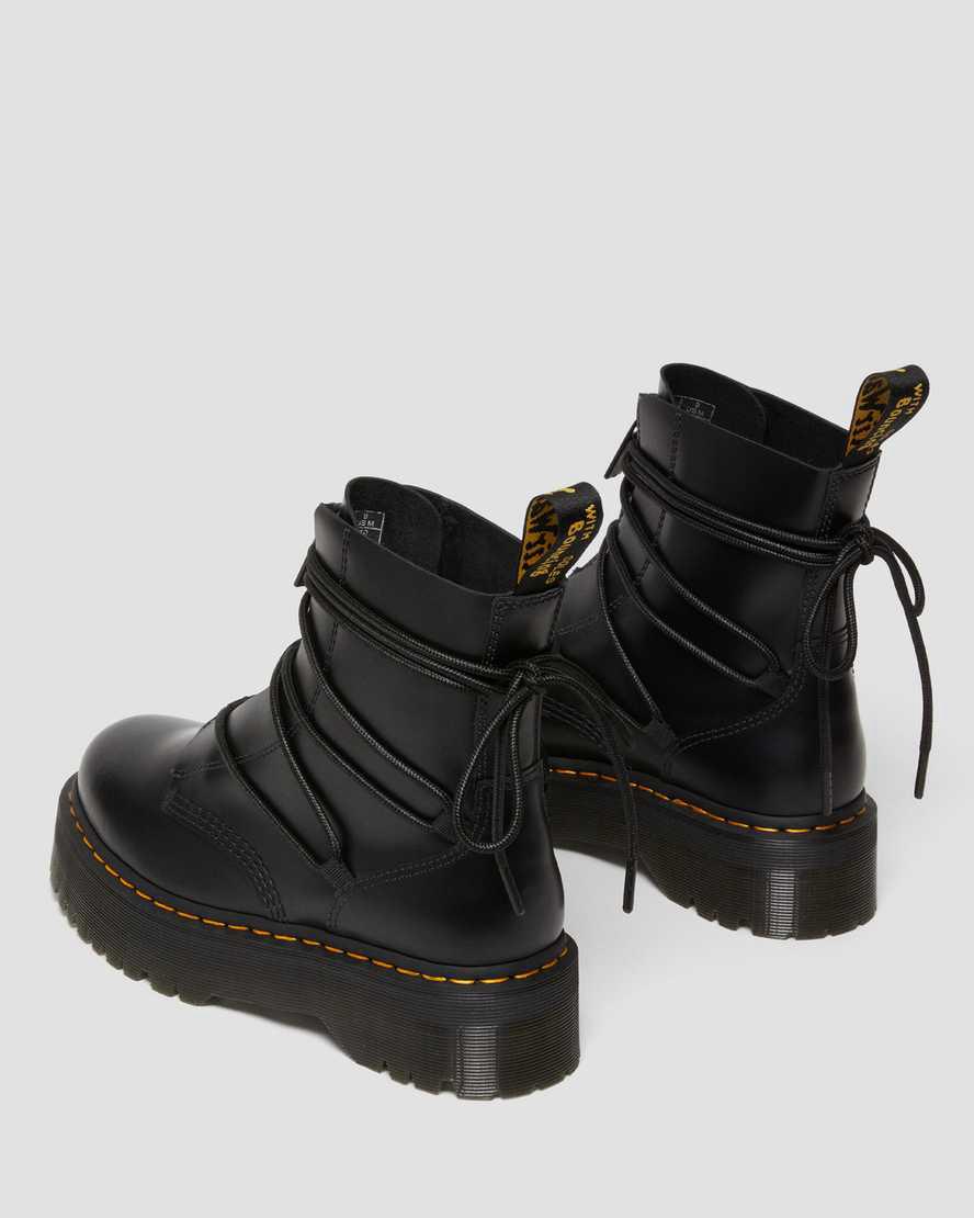 Dr Martens Jarrick II Laced Leather Naisten Platform Saappaat Mustat  Suomi |  4297DCQEP