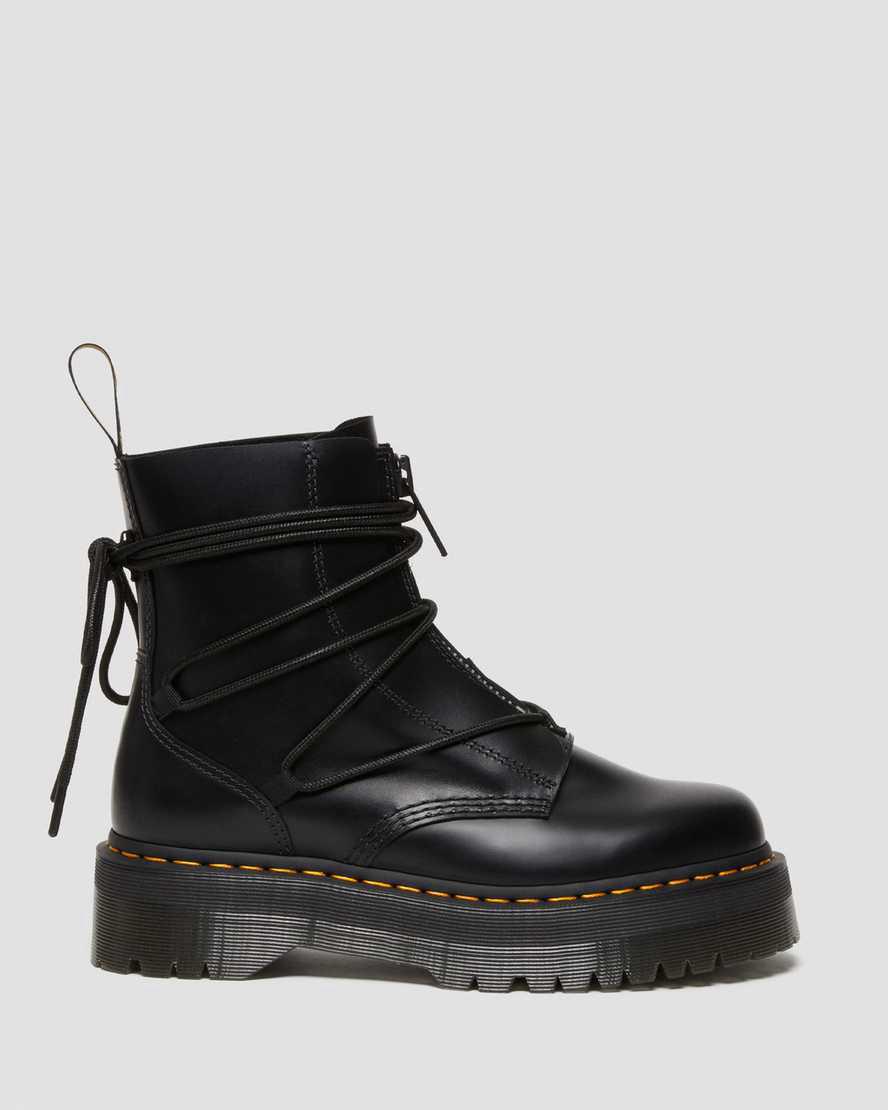 Dr Martens Jarrick II Laced Leather Naisten Platform Saappaat Mustat  Suomi |  4297DCQEP
