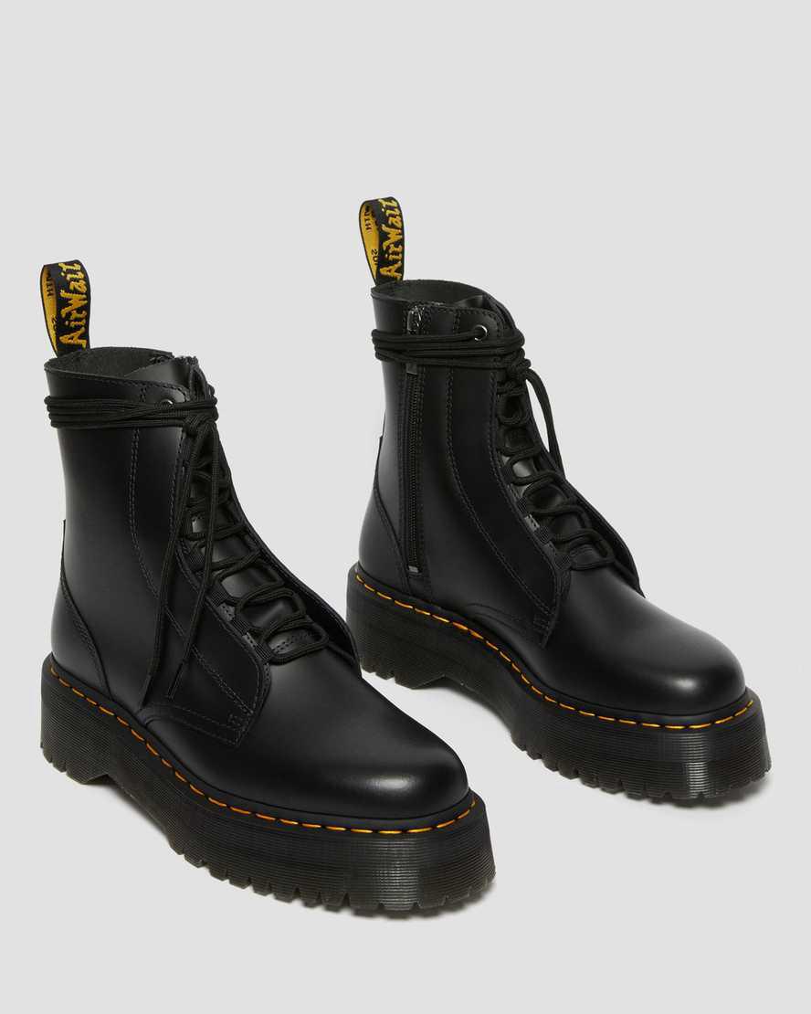 Dr Martens Jarrick Smooth Leather Platform Naisten Nilkkurit Mustat  Suomi |  8921MSPCL