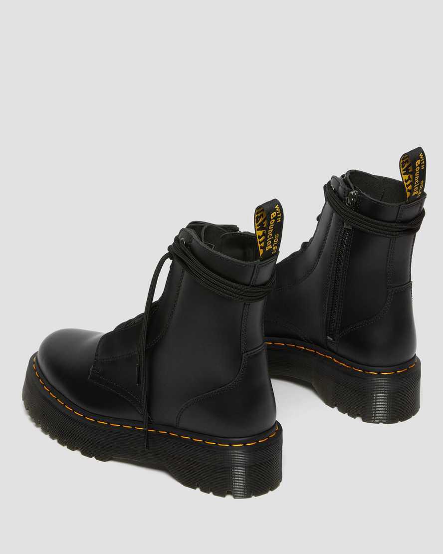 Dr Martens Jarrick Smooth Leather Platform Naisten Nilkkurit Mustat  Suomi |  8921MSPCL