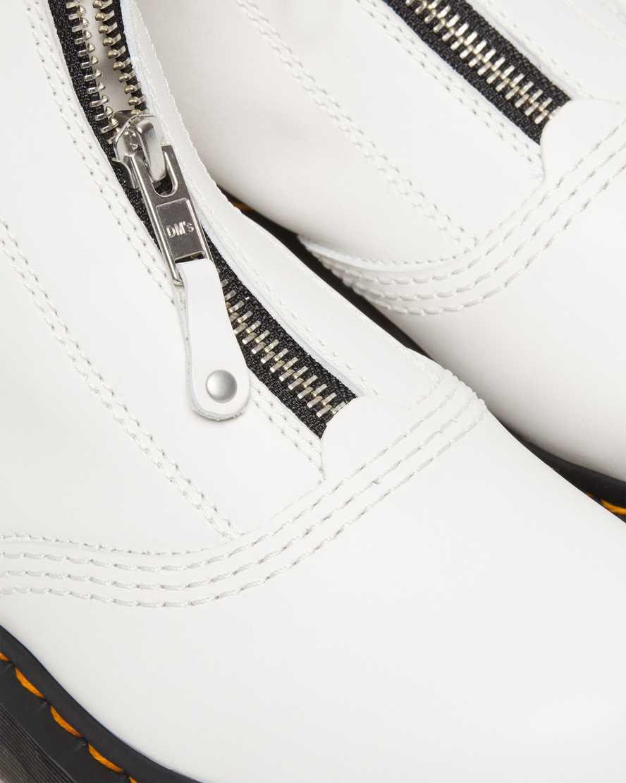 Dr Martens Jetta Zipped Sendal Leather Naisten Platform Saappaat Valkoinen  Suomi |  4608WMJGE