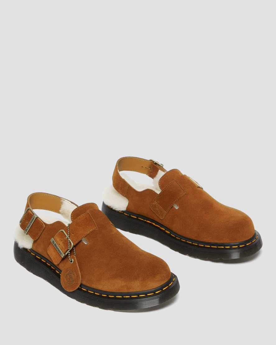 Dr Martens Jorge Made in England Shearling Slingback Mule Miesten Rantasandaalit Ruskea  Suomi |  0387BHPYX
