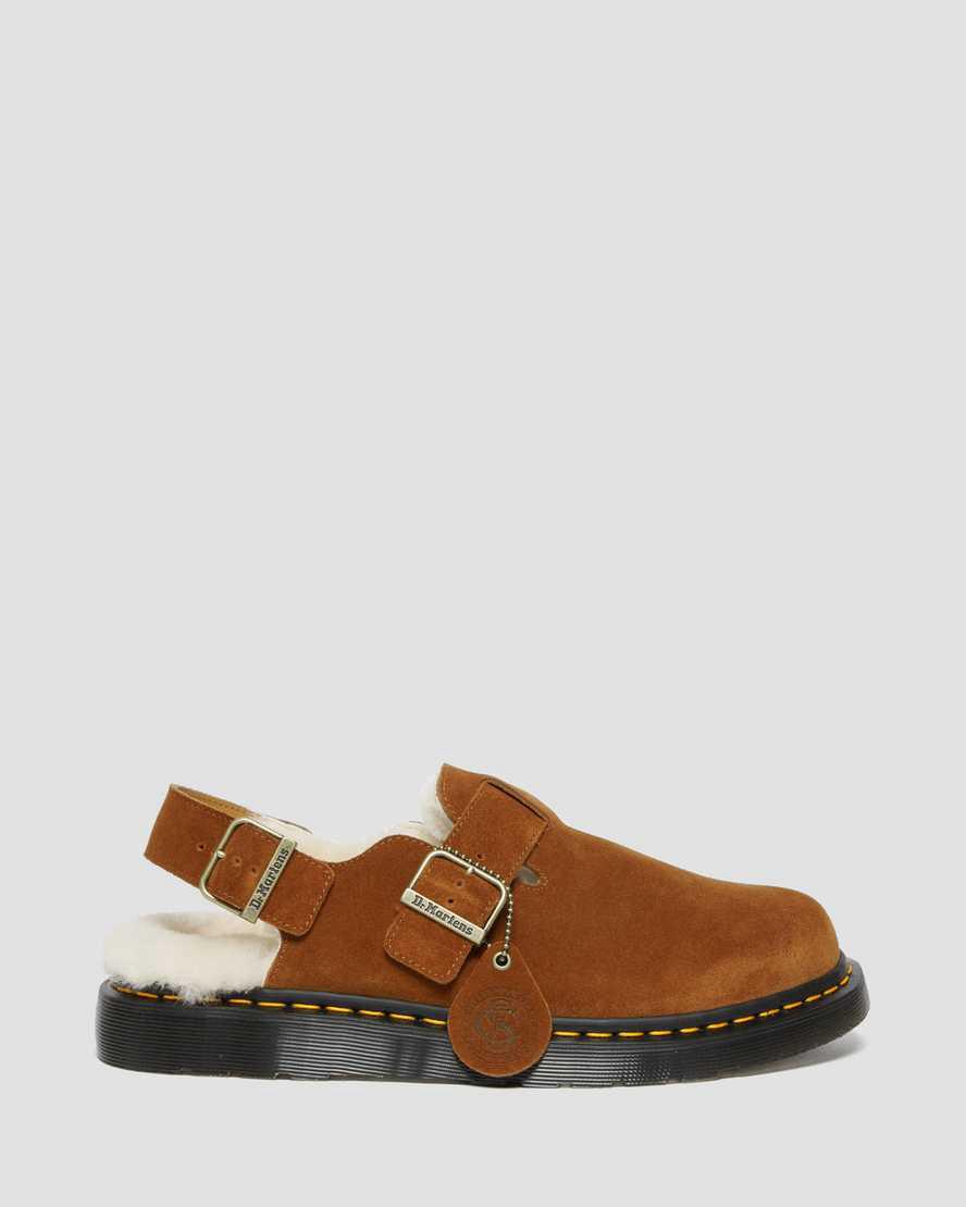Dr Martens Jorge Made in England Shearling Slingback Mule Miesten Rantasandaalit Ruskea  Suomi |  0387BHPYX