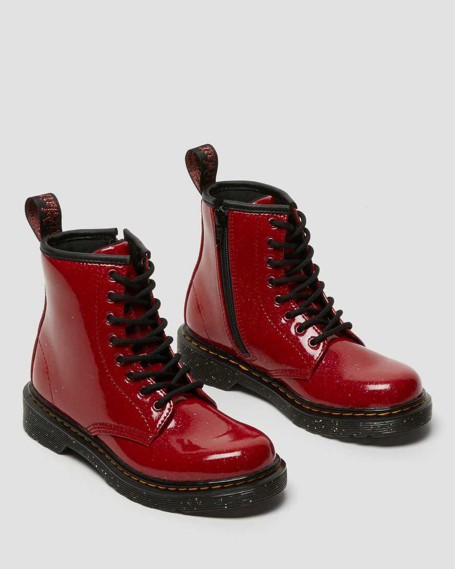 Dr Martens Junior 1460 Glitter Lasten Nauhasaappaat Punainen  Suomi |  4283OSXNT