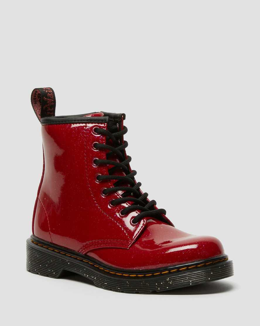 Dr Martens Junior 1460 Glitter Lasten Nauhasaappaat Punainen  Suomi |  4283OSXNT