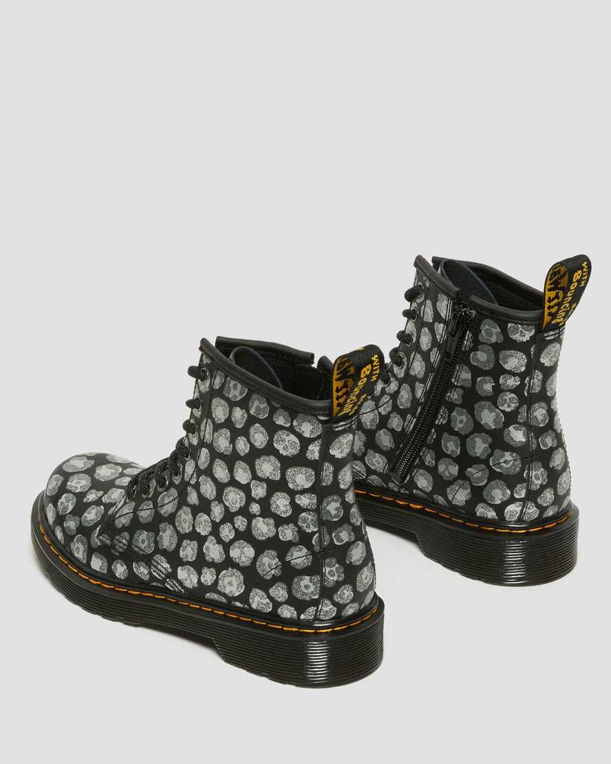 Dr Martens Junior 1460 Leopard Hydro Leather Lasten Nauhasaappaat Mustat  Suomi |  9723HUTMN
