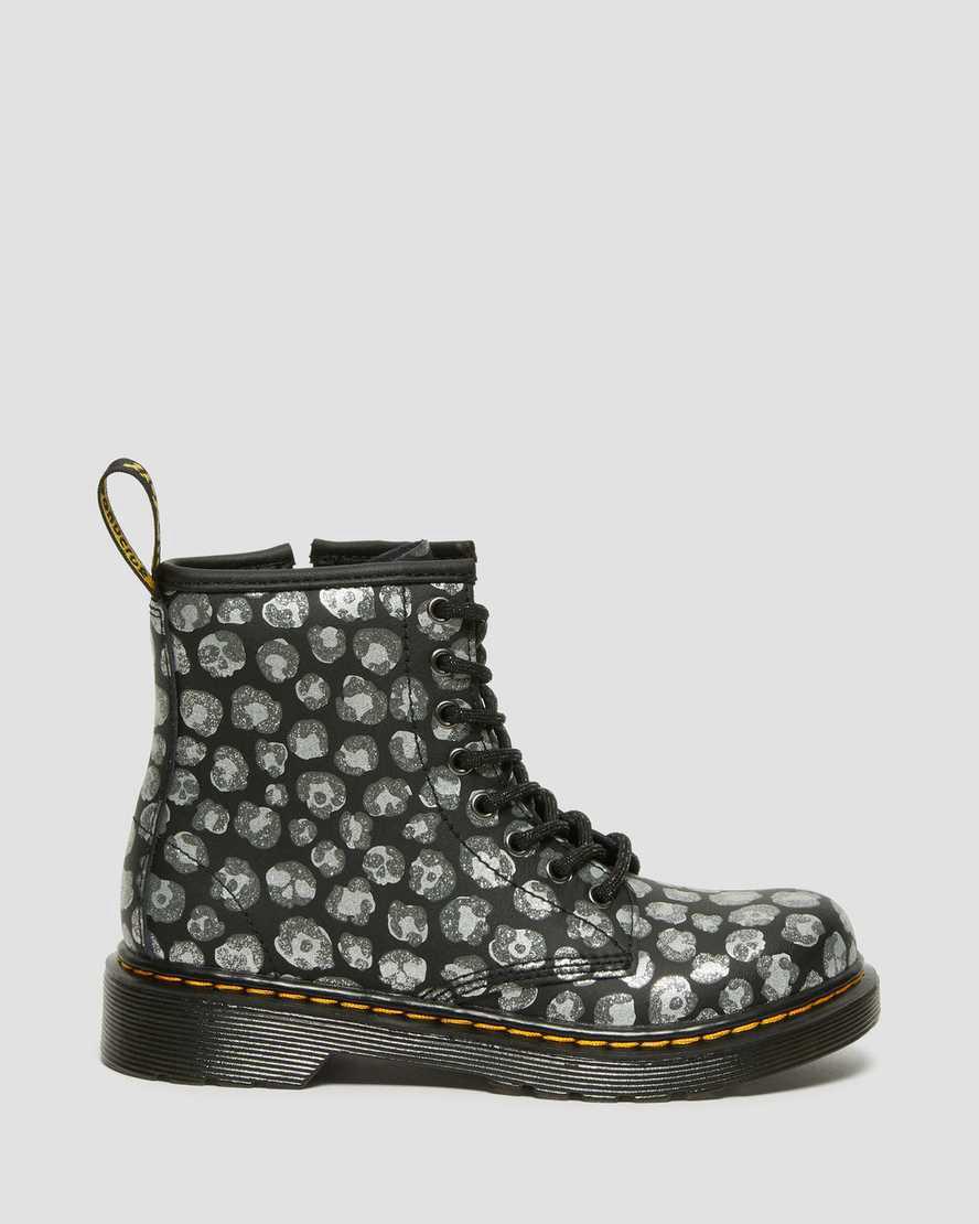 Dr Martens Junior 1460 Leopard Hydro Leather Lasten Nauhasaappaat Mustat  Suomi |  9723HUTMN