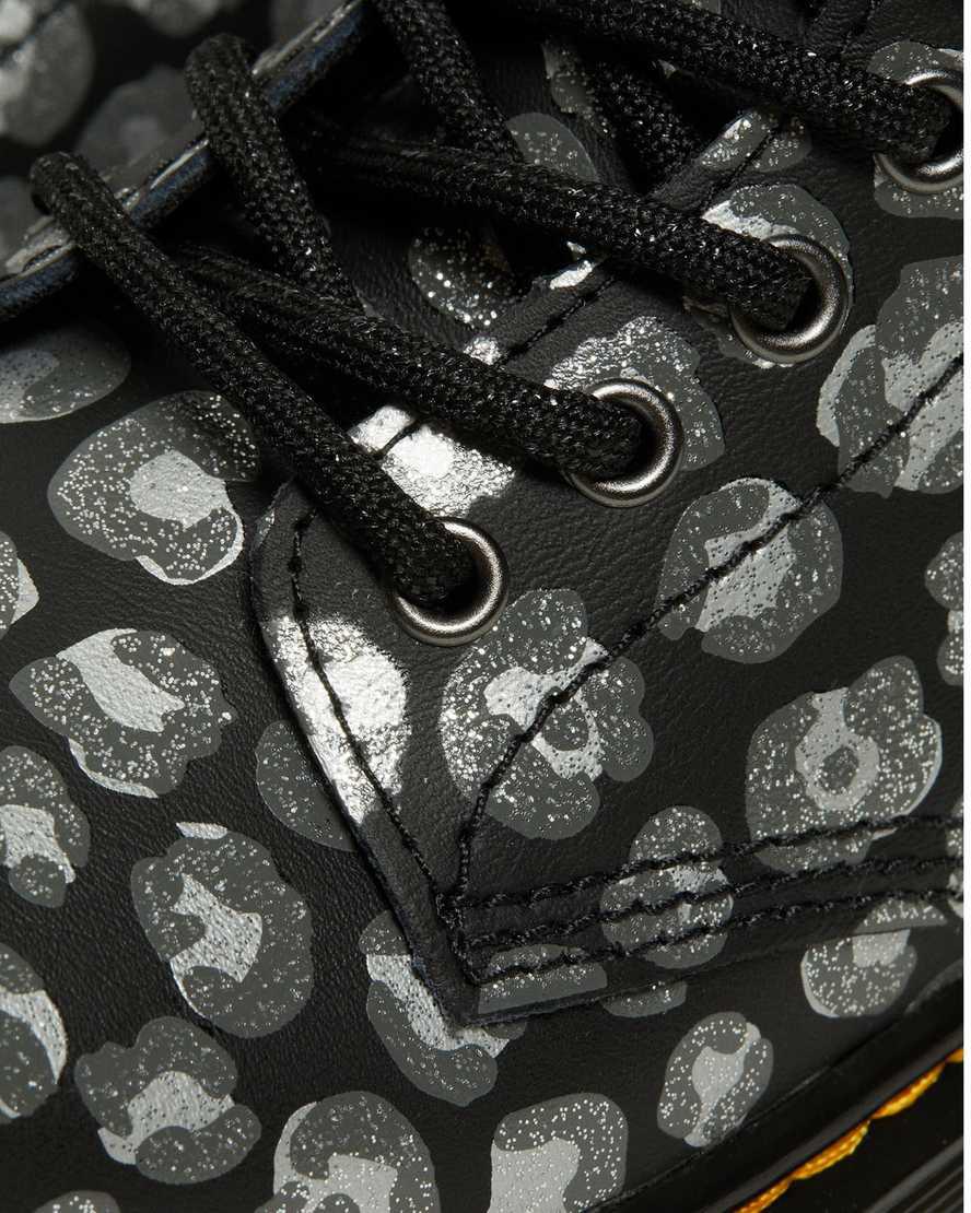 Dr Martens Junior 1460 Leopard Hydro Leather Lasten Nauhasaappaat Mustat  Suomi |  9723HUTMN