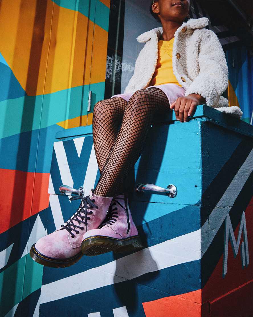 Dr Martens Junior 1460 Pascal Tie Dye Lasten Nauhasaappaat Pinkki  Suomi |  2874ENRGX