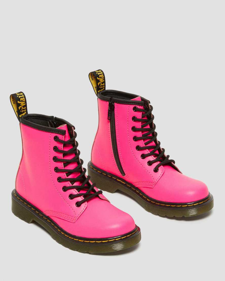 Dr Martens Junior 1460 Softy T Leather Lasten Nauhasaappaat Pinkki  Suomi |  9218WQMJE