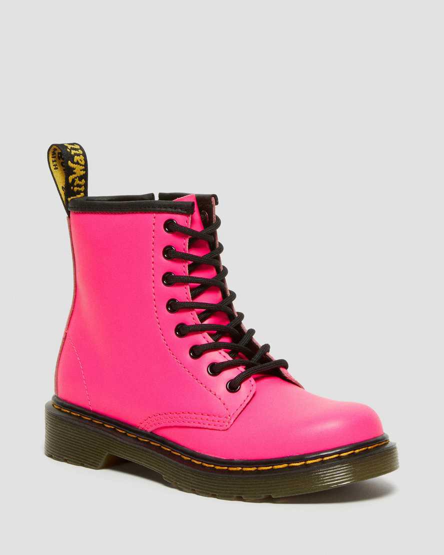 Dr Martens Junior 1460 Softy T Leather Lasten Nauhasaappaat Pinkki  Suomi |  9218WQMJE