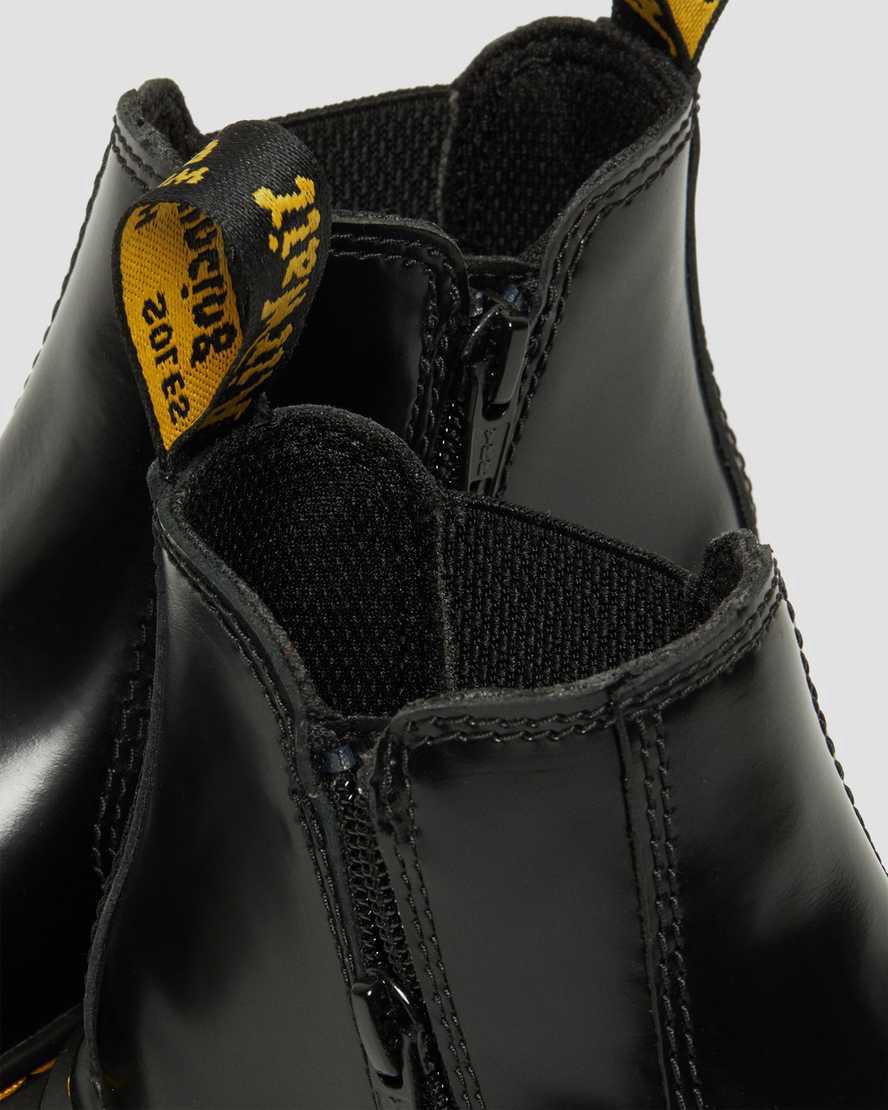 Dr Martens Junior 2976 Bex Leather Lasten Chelsea Saappaat Mustat  Suomi |  1736ZAGYX