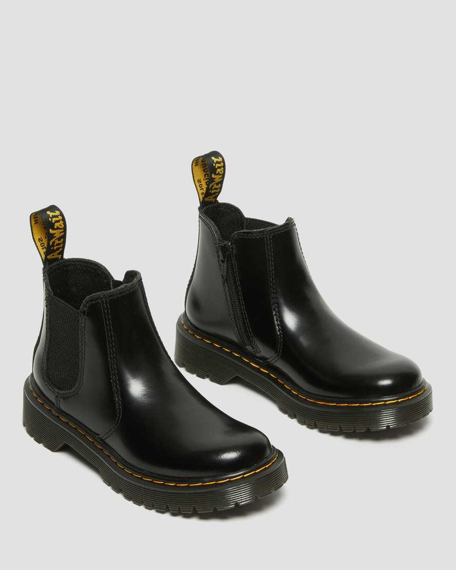 Dr Martens Junior 2976 Bex Leather Lasten Chelsea Saappaat Mustat  Suomi |  1736ZAGYX