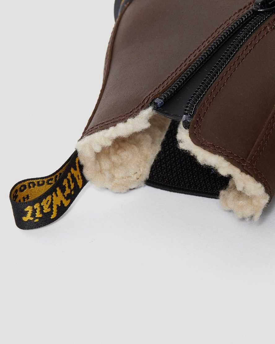 Dr Martens Junior 2976 Faux Fur Lined Lasten Chelsea Saappaat Tummanruskea  Suomi |  2075CWJDH