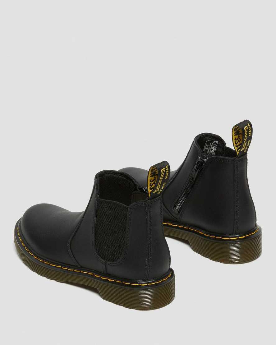 Dr Martens Junior 2976 Softy T Leather Lasten Chelsea Saappaat Mustat  Suomi |  1942IPDAH