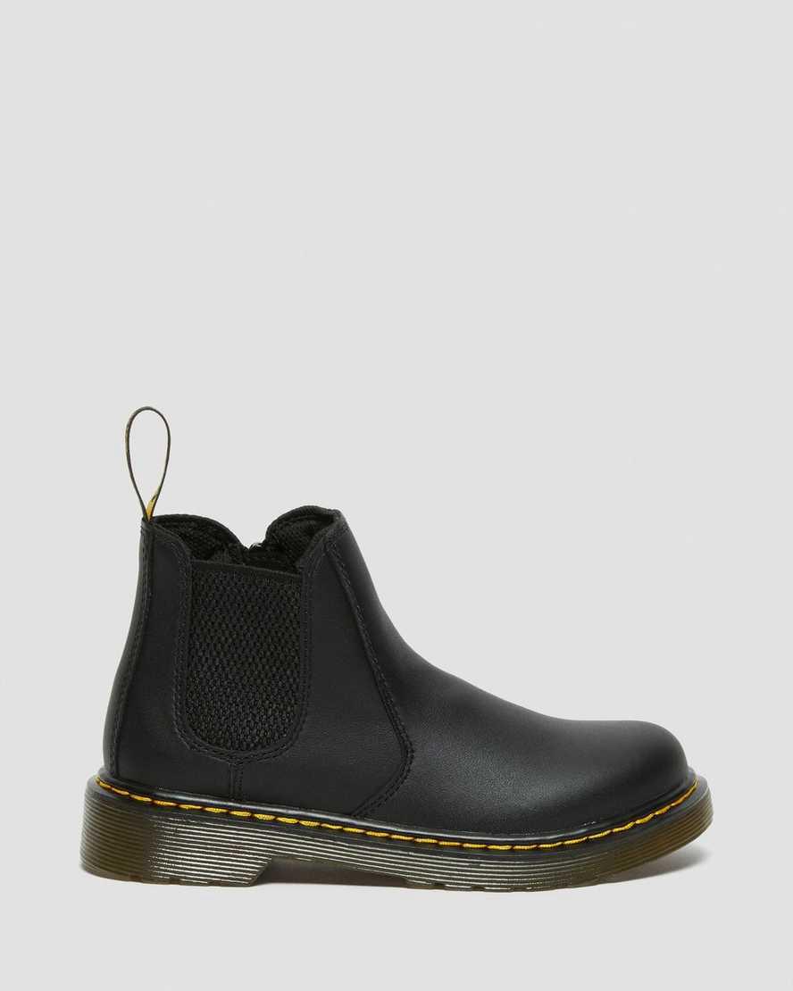 Dr Martens Junior 2976 Softy T Leather Lasten Chelsea Saappaat Mustat  Suomi |  1942IPDAH