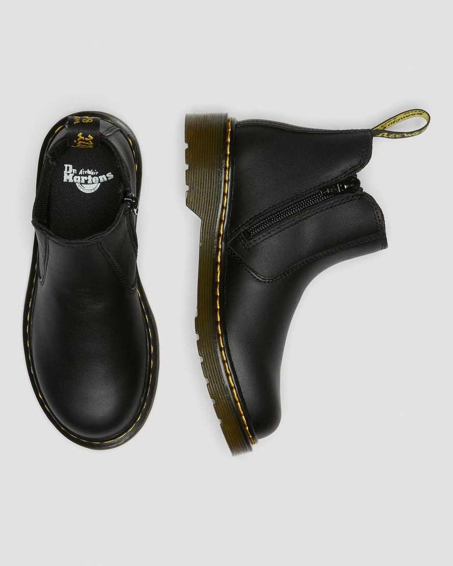 Dr Martens Junior 2976 Softy T Leather Lasten Chelsea Saappaat Mustat  Suomi |  1942IPDAH