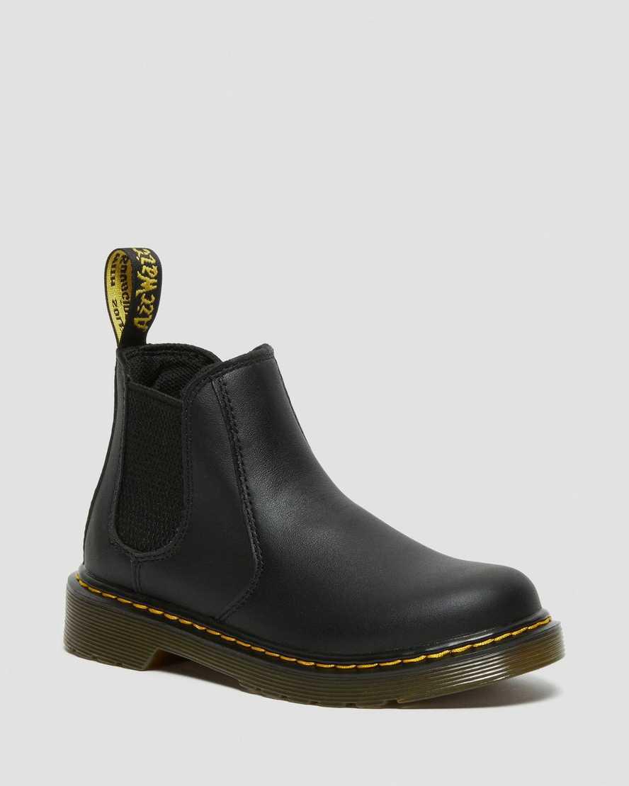 Dr Martens Junior 2976 Softy T Leather Lasten Chelsea Saappaat Mustat  Suomi |  1942IPDAH