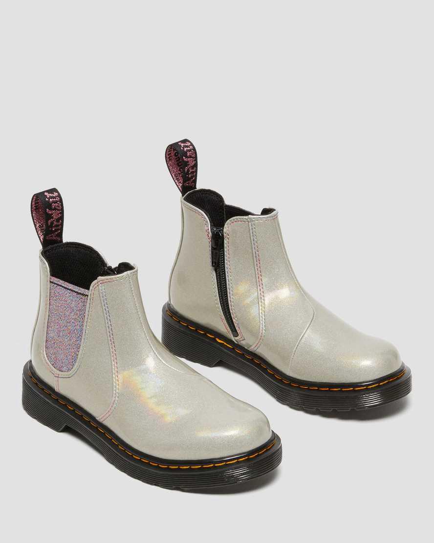 Dr Martens Junior 2976 Sparkle Rays Lasten Chelsea Saappaat Hopea  Suomi |  4517DWQXL