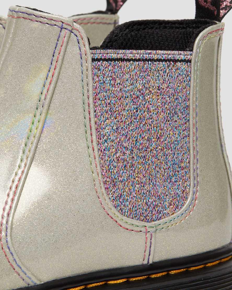 Dr Martens Junior 2976 Sparkle Rays Lasten Chelsea Saappaat Hopea  Suomi |  4517DWQXL