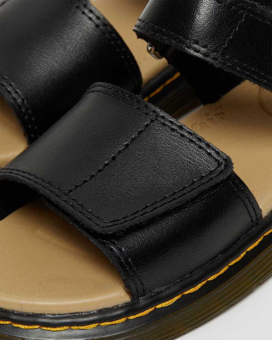 Dr Martens Junior Romi Leather Velcro Lasten Sandaalit Mustat  Suomi |  2963OBZPE