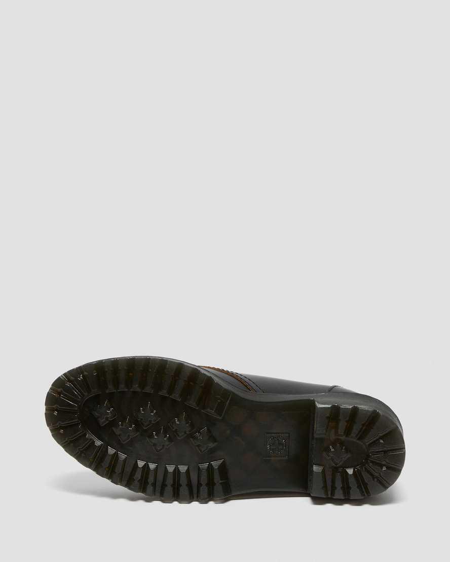 Dr Martens Leona Lo Vintage Smooth Leather Naisten Korkokengät Saappaat Mustat  Suomi |  1974RSZHO
