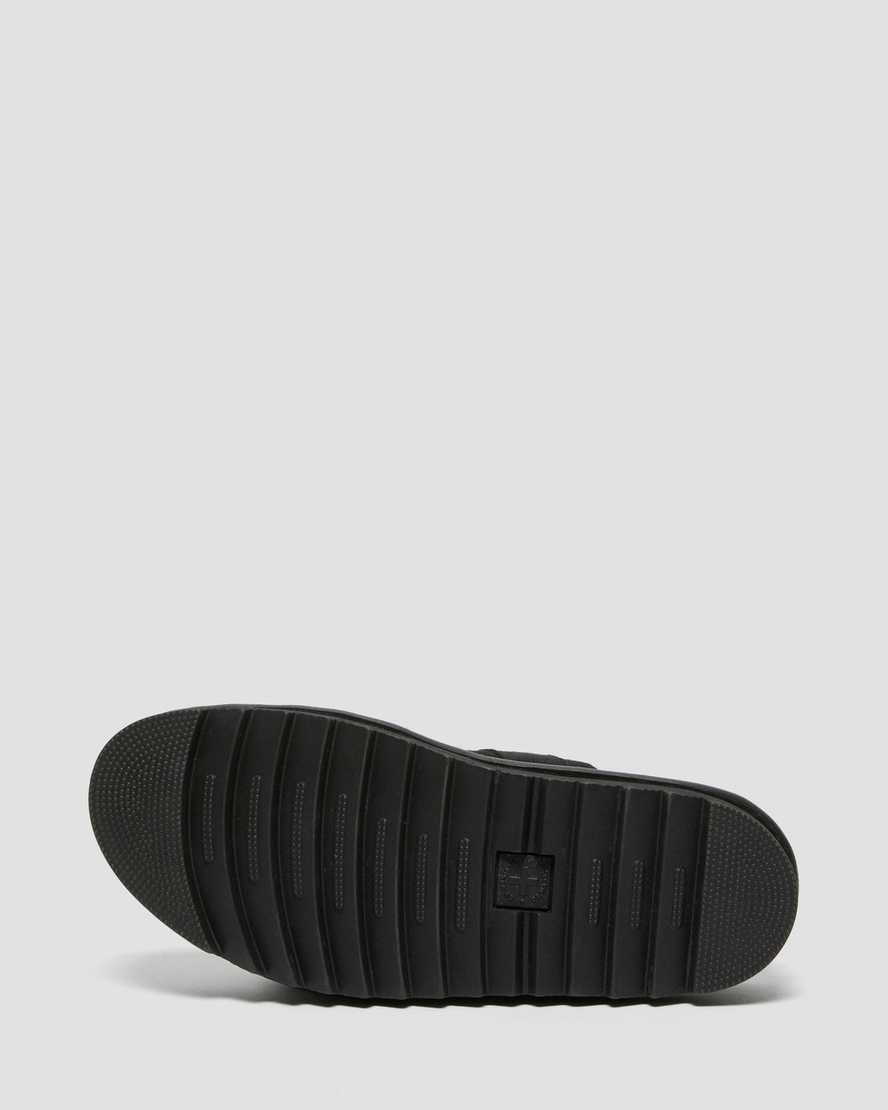 Dr Martens Myles Suede Fur-Lined Buckle Miesten Rantasandaalit Mustat  Suomi |  7869HOCUG