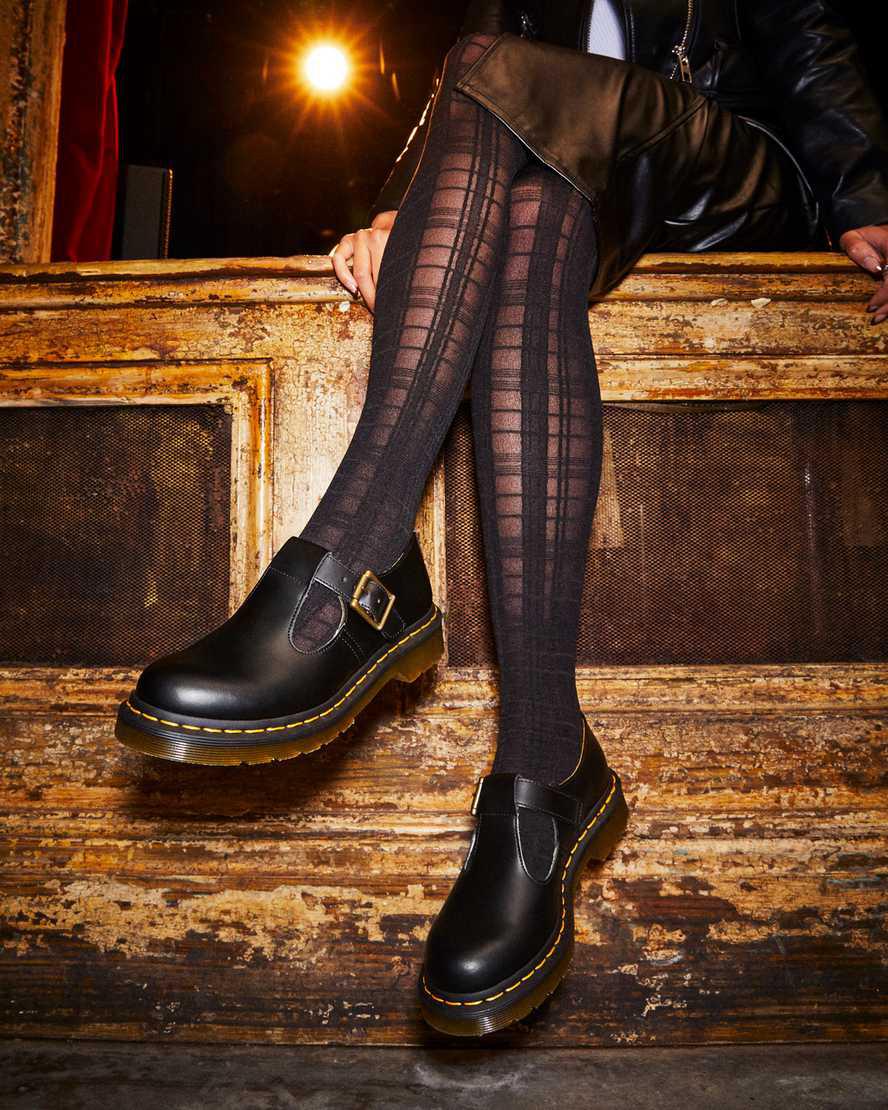 Dr Martens Polley Smooth Leather Naisten Mary Jane Kengät Mustat  Suomi |  8127PZYNM